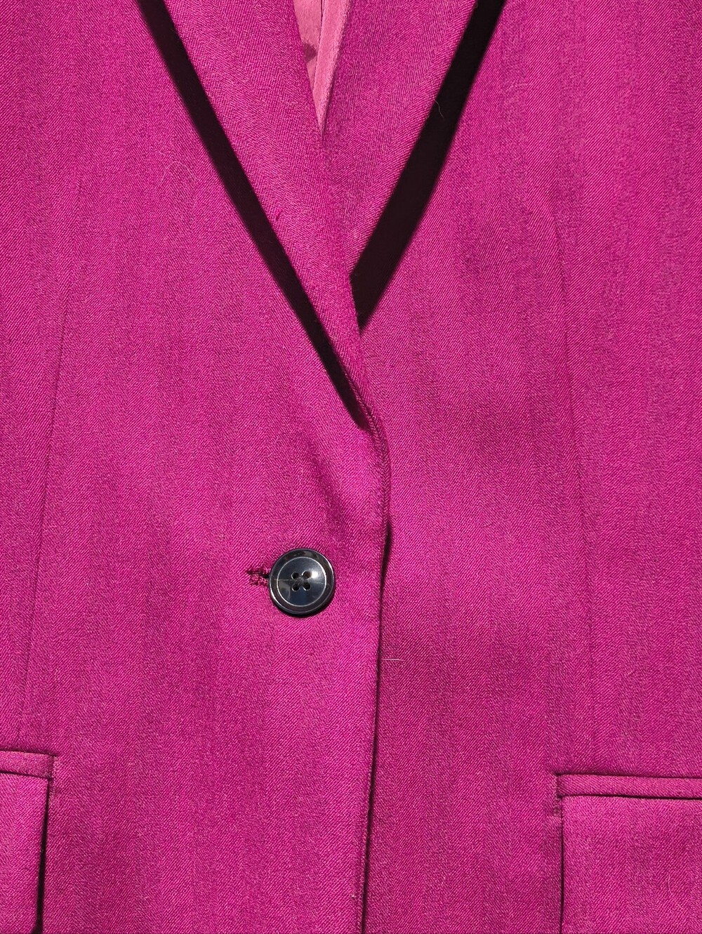 Banana Republic Long and Lean Single Button Blazer Magenta Berry Purple Size 4 - Picture 6 of 16